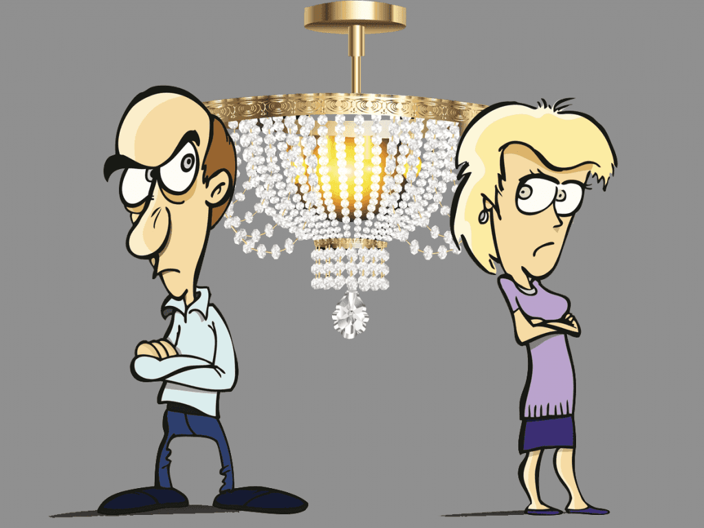 Family law - Couple in dispute over chandelier