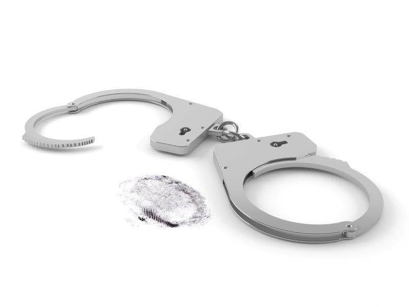 criminal law handcuffs and fingerprints